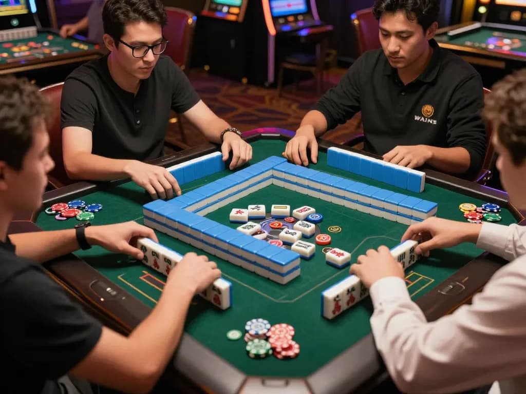 Pemain terlibat dalam permainan Mahjong Ways 2, menampilkan ritme spin mahjong ways 2 dalam suasana kasino yang mengasyikkan.