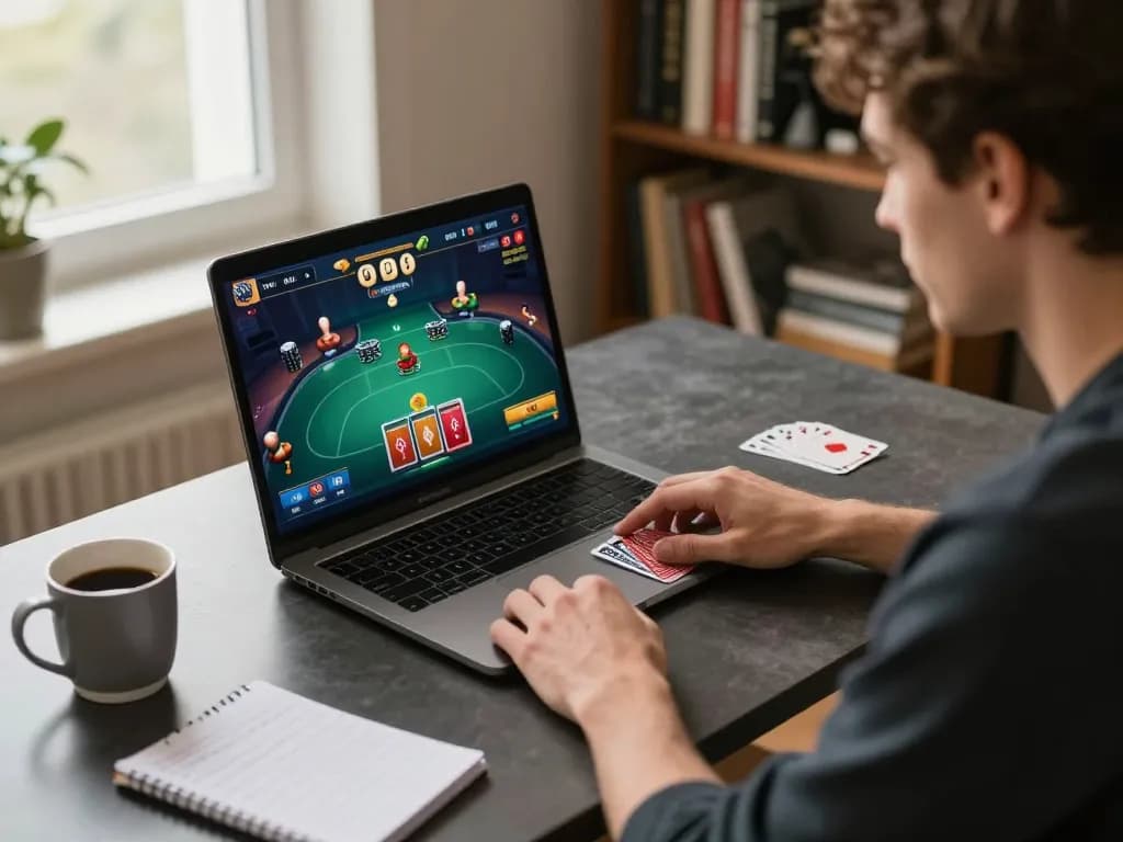Orang yang terlibat dalam login alexis500 untuk permainan poker online di tengah suasana bermain di rumah yang strategis