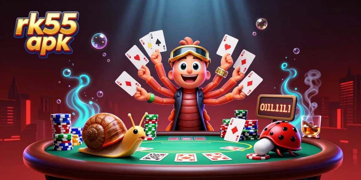 Engage with the rk55 apk as a vibrant animated dealer brings poker excitement to life.