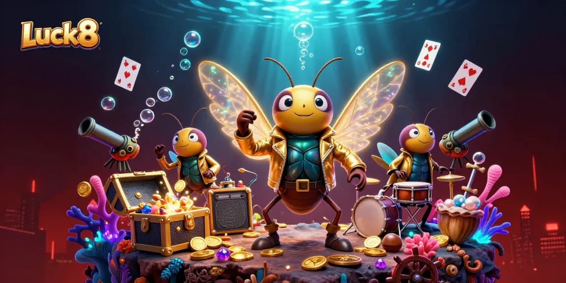 Luck8 offers thrilling underwater casino adventures with rock star characters and vibrant treasures.