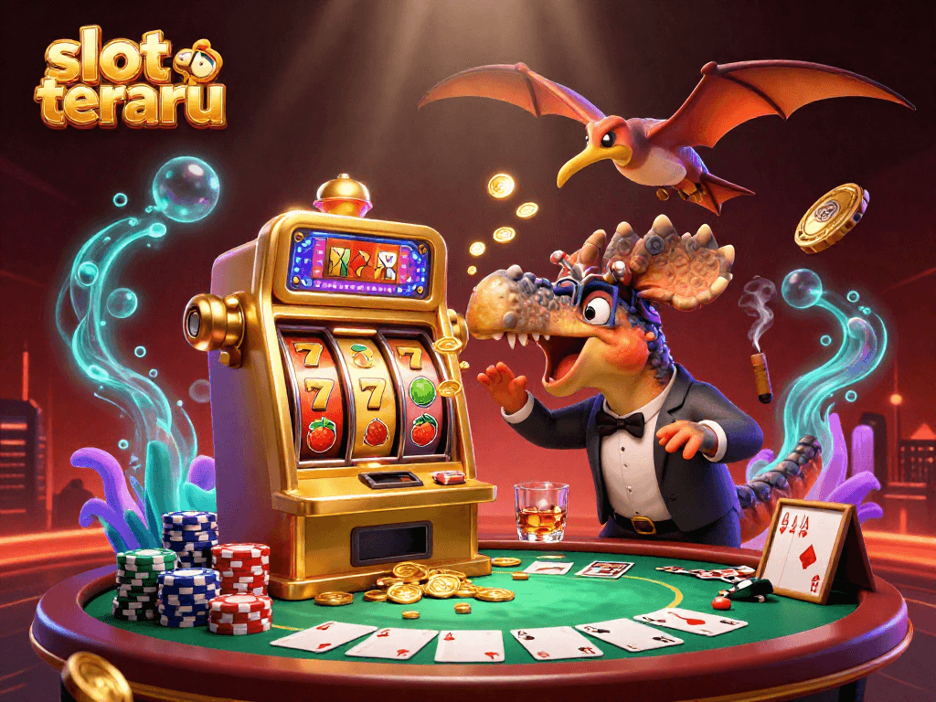 Catch flying golden coins at slot terbaru while pachycephalosaurus triggers a jackpot.