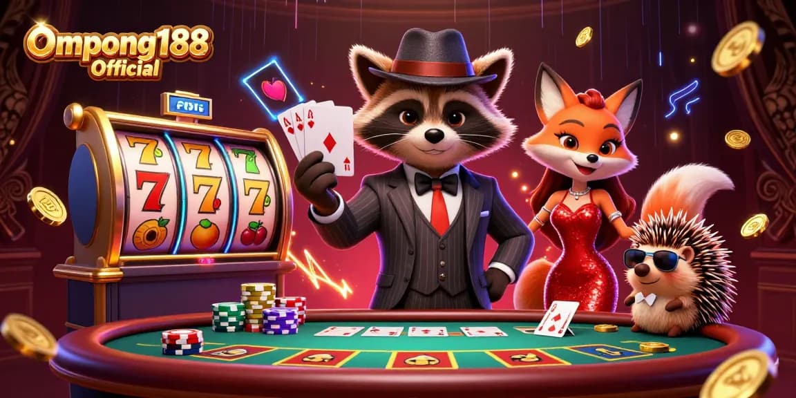 Ompong188 Official, menangkan jackpot dengan permainan slot dan poker yang penuh aksi.