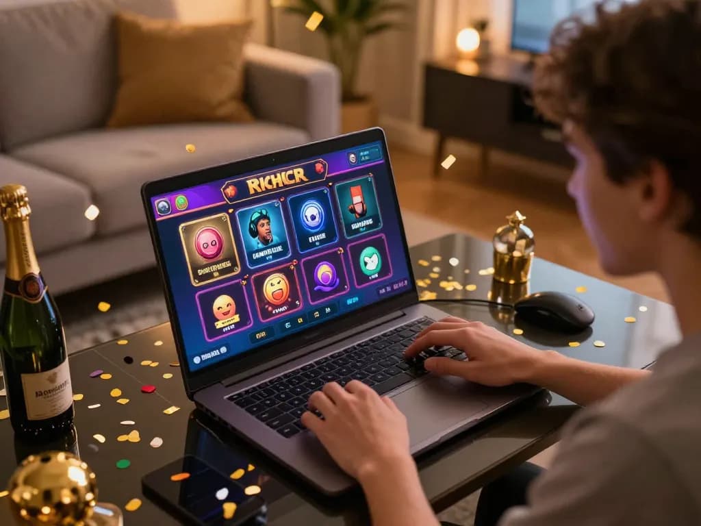 Engaging in slots gaming action on sunwin platform with exciting visuals and warm atmosphere