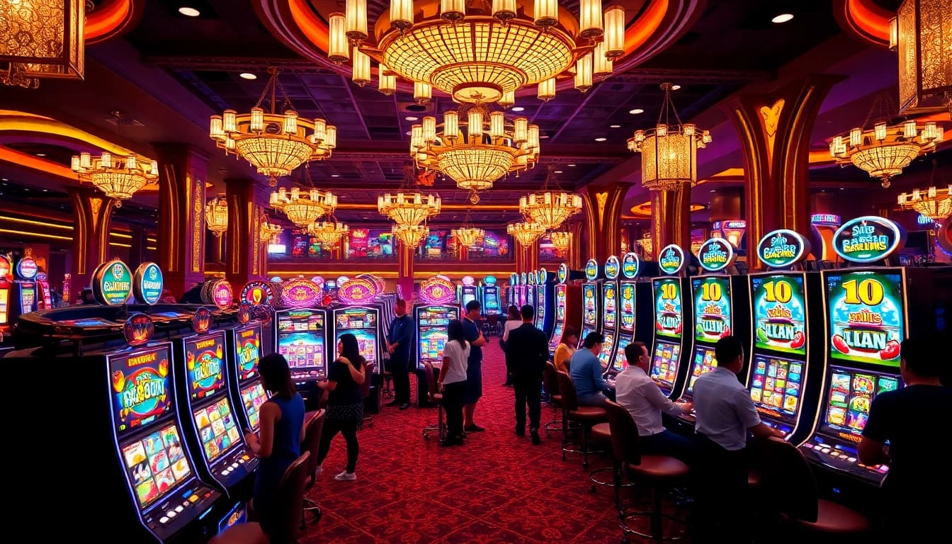 Experience the thrill of slot deposit pulsa telkomsel while playing dynamic slot machines with vibrant graphics.