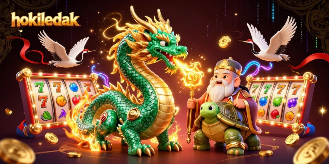 Players explore the exciting world of hokiledak with vibrant slot reels and mythical characters.