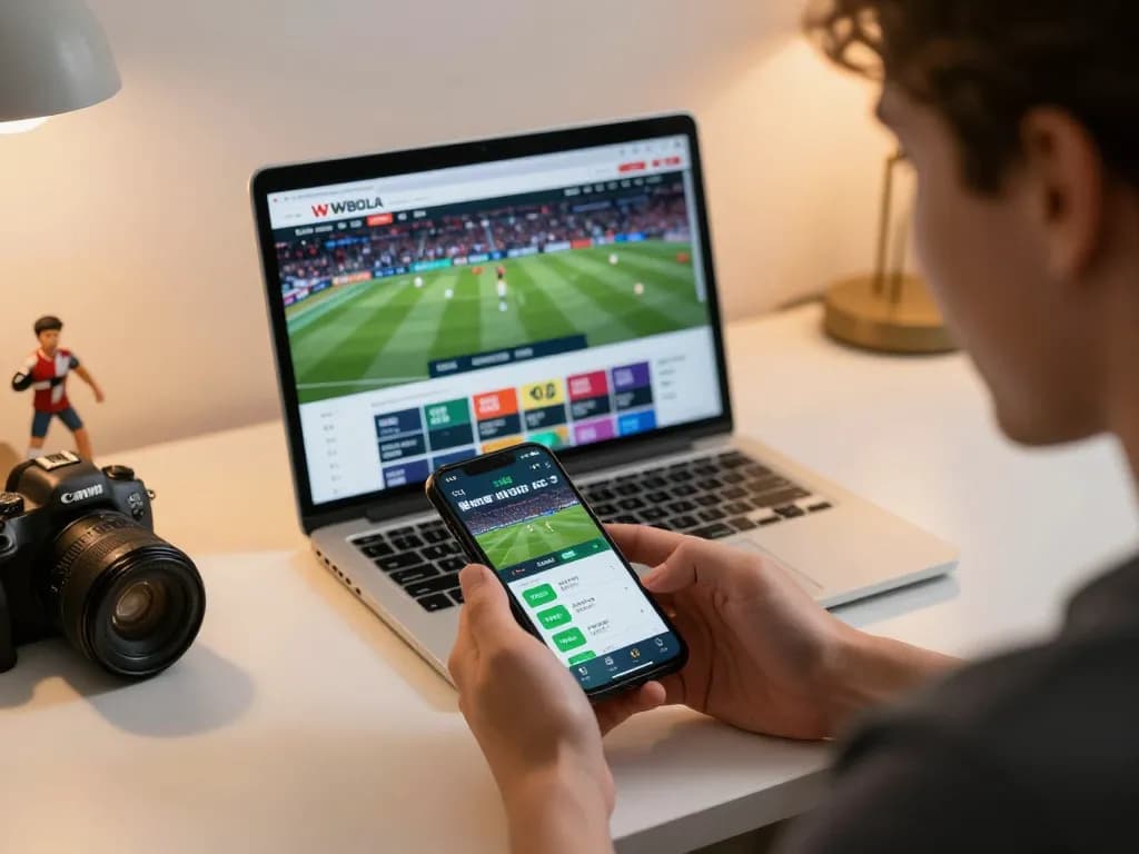 WWBOLA sports betting app engagement with live odds on smartphone during exciting gameplay.