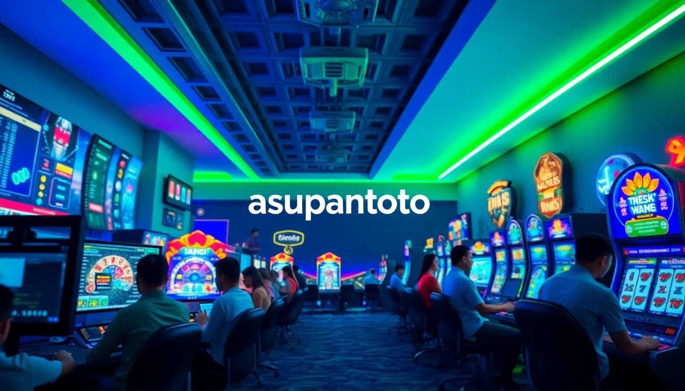 Engaging players enjoying asupantoto slot games in a vibrant online gaming atmosphere.