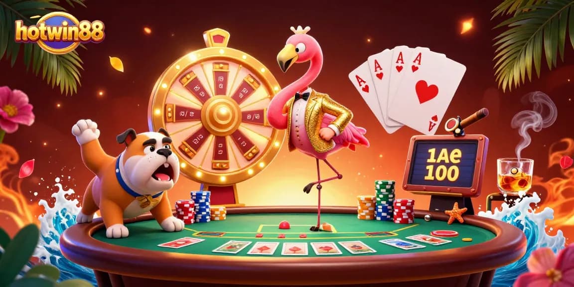 Spin to win with hotwin88 in this thrilling 3D illustration of an exciting game show scene.