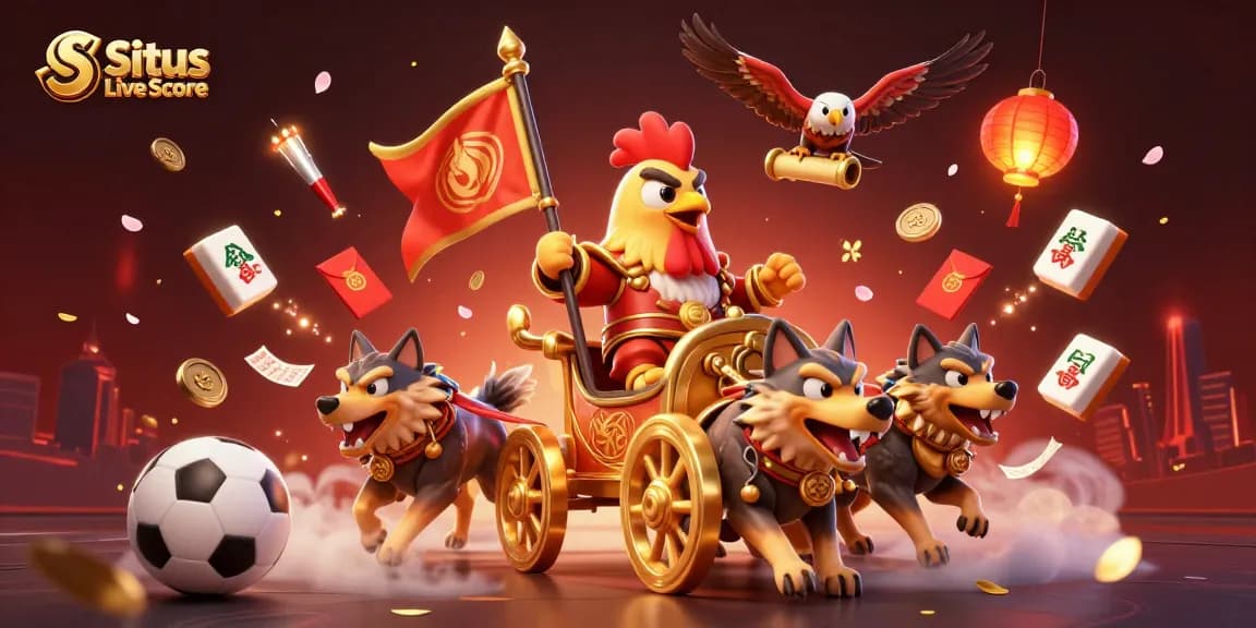 Experience dynamic sports betting with Situs Live Score, featuring 3D animated characters and immersive elements.