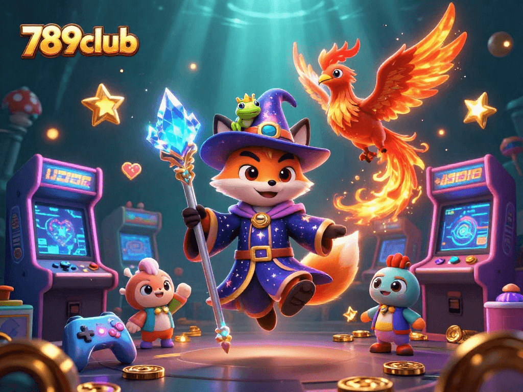 Play exciting games at 789club with colorful arcade elements and magical characters.