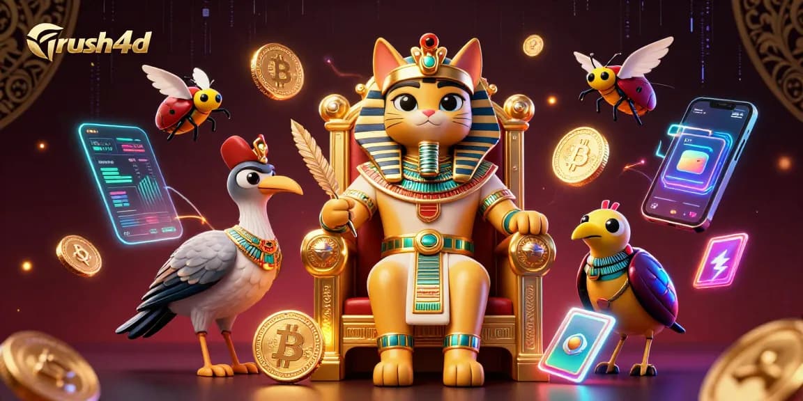 Raih kemenangan besar dengan rush4d di kasino online, dikelilingi simbol keberuntungan dan energi!