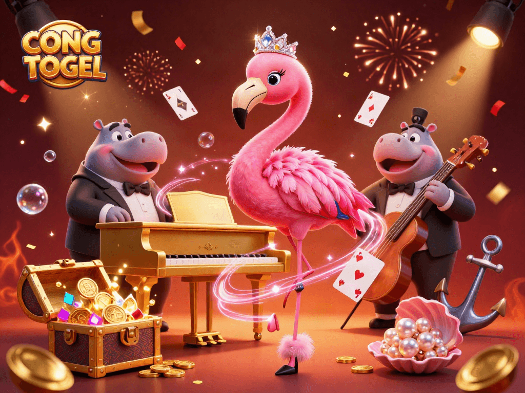 Winning with CONGTOGEL by playing vibrant casino-themed games and enjoying engaging characters in a dynamic atmosphere.