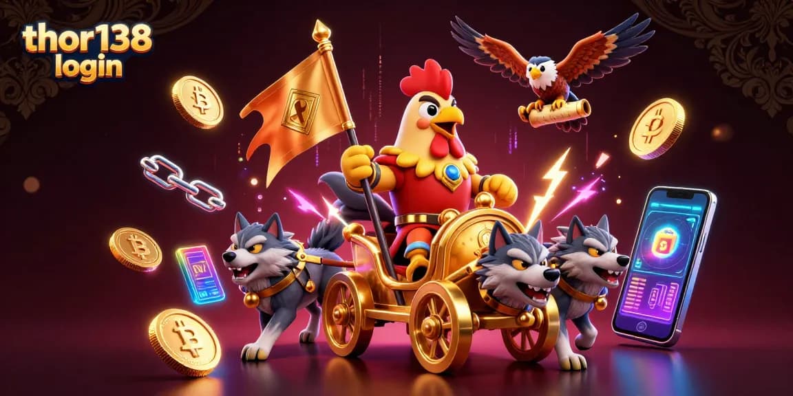 Menyaksikan akses mudah thor138 login untuk perjudian online dengan visual karakter menarik dan elemen kasino