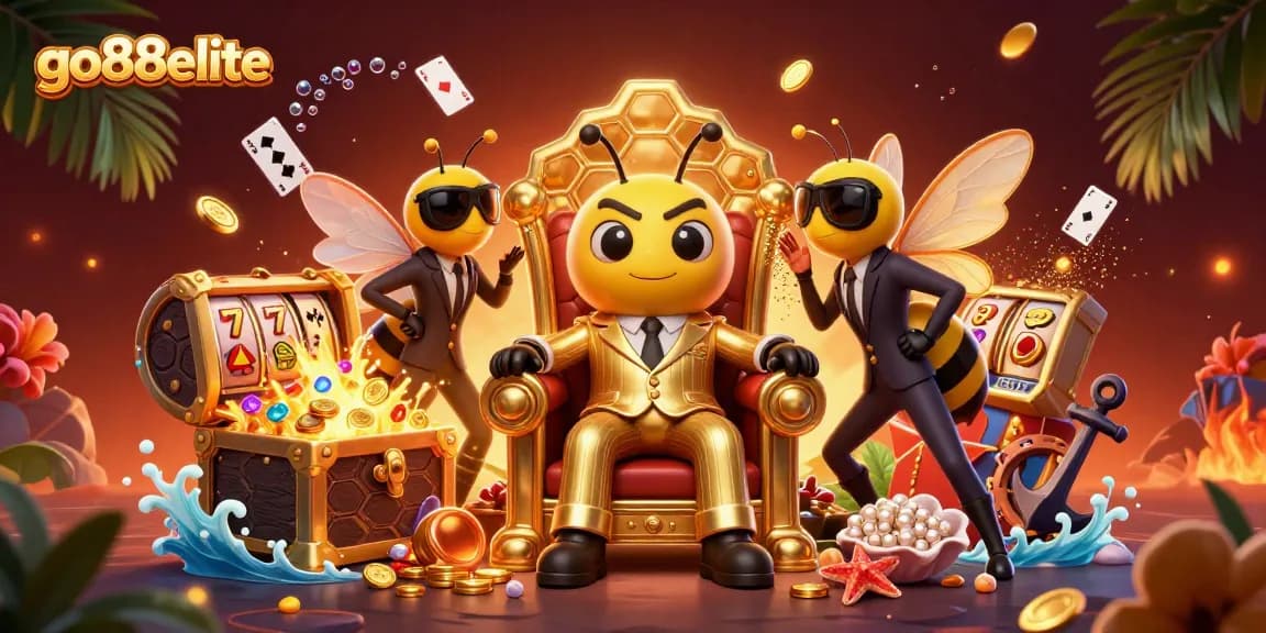 Experience the vibrant go88elite casino atmosphere with engaging characters and exciting gaming elements.
