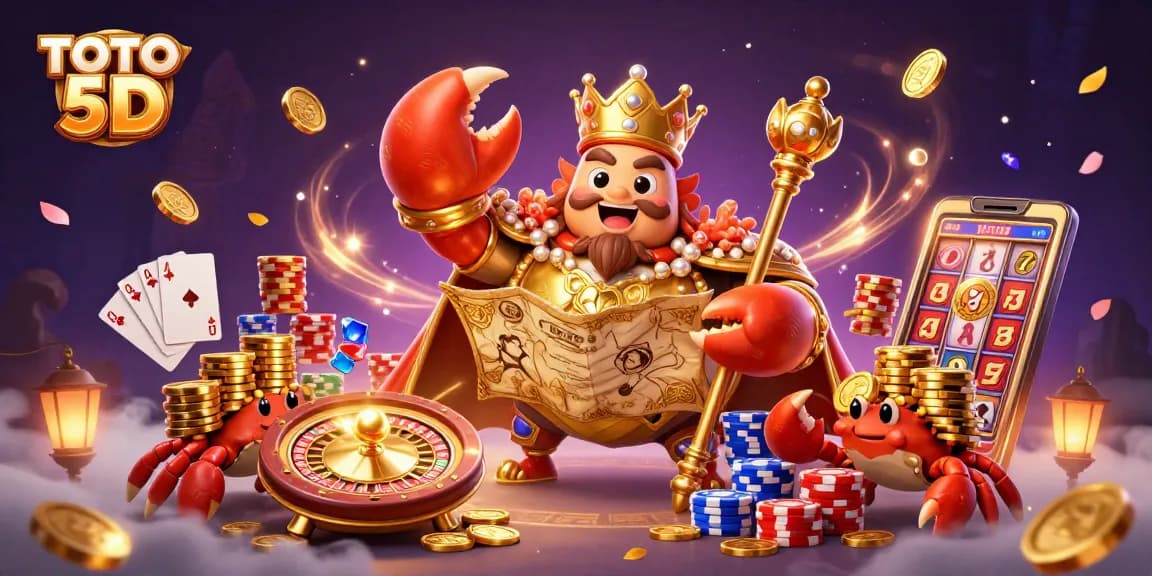 TOTO 5D: Erlebe die Aufregung mit dem königlichen Krabbenkaiser und seinen Schätzen im Casino.