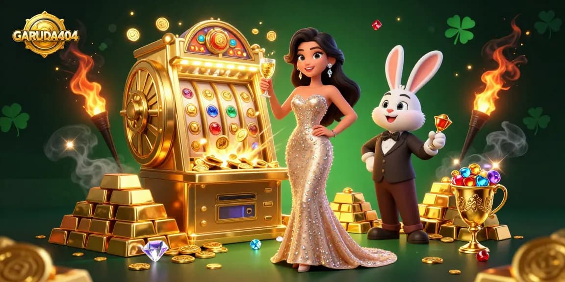 Experience the excitement of GARUDA404 with jackpot slots, vibrant treasures, and a dynamic casino scene.