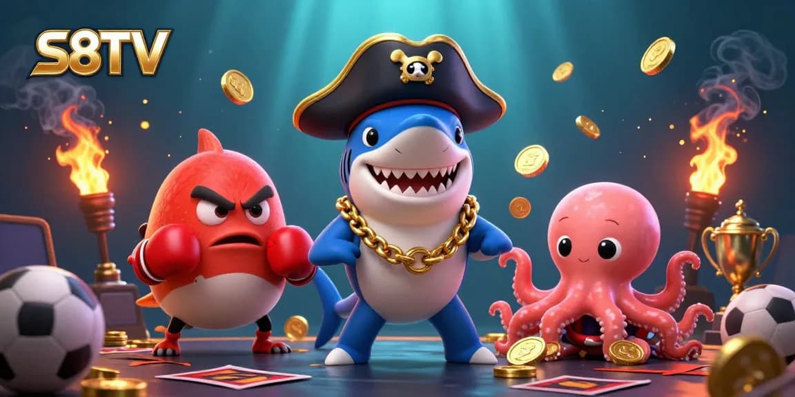 S8TV enhances sports betting experience with a lively pirate theme illustration.