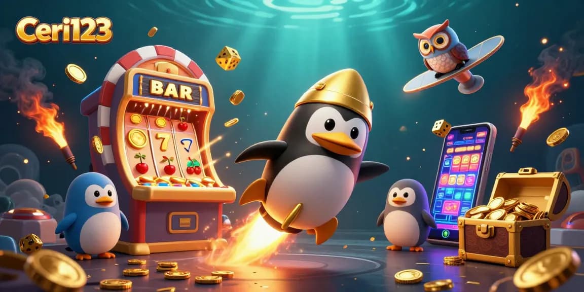 Ceri123 offers thrilling slot gameplay with a colorful jackpot explosion and dynamic casino elements.