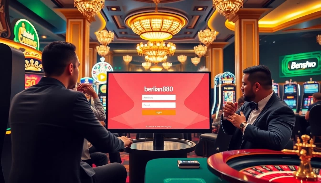 Bettors engaging with the berlian888 login for a thrilling online casino experience.