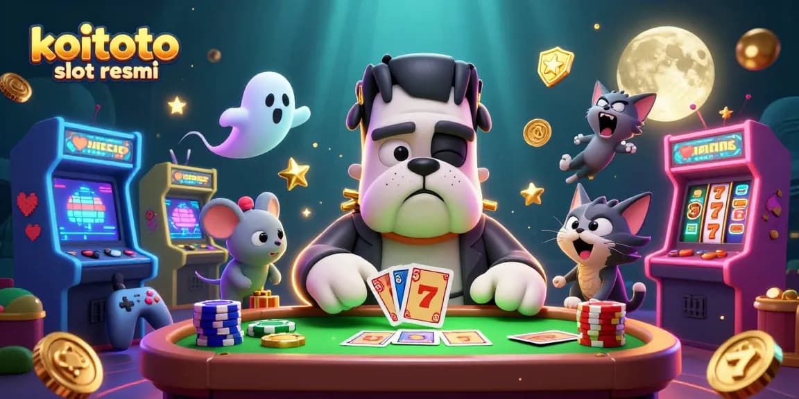 Mainkan koitoto slot resmi dengan karakter kasino yang menarik dan elemen slot yang kaya.