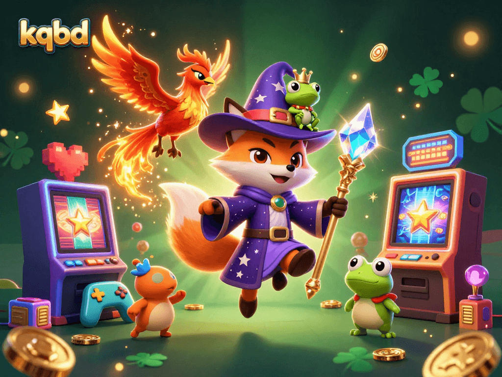 Experience kqbd's thrilling live betting action with a mystical fox wizard and phoenix.