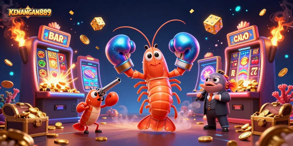 Experience the thrill of KENANGAN889 with vibrant casino game action and characters!