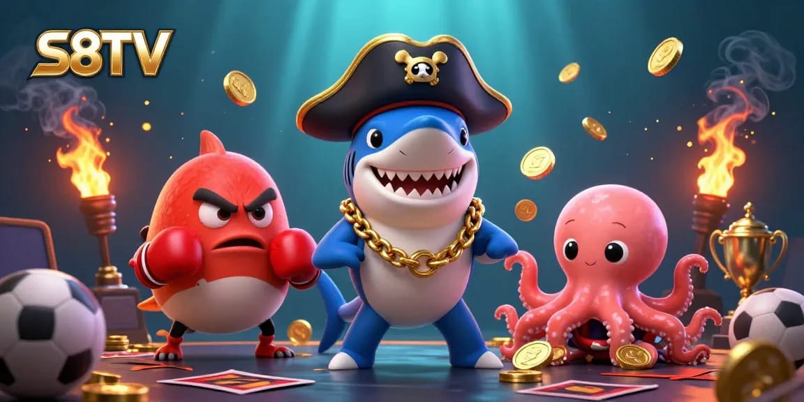 S8TV enhances sports betting experience with a lively pirate theme illustration.