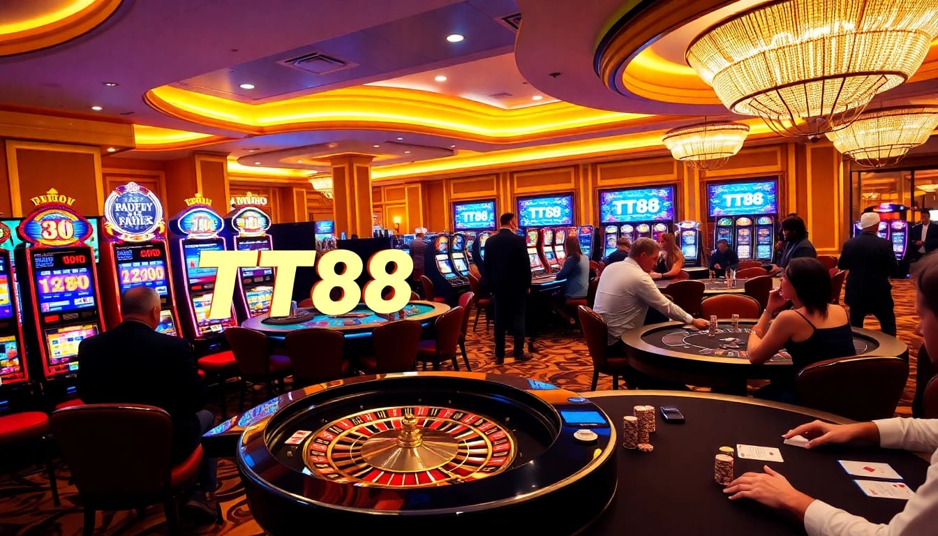 Experience the excitement of gambling at TT88 with vibrant casino games and professional dealers.
