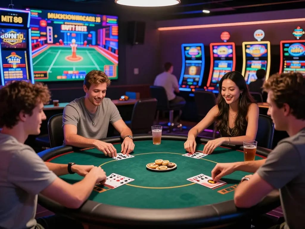 Exciting MM88 online casino scene with players enjoying games.