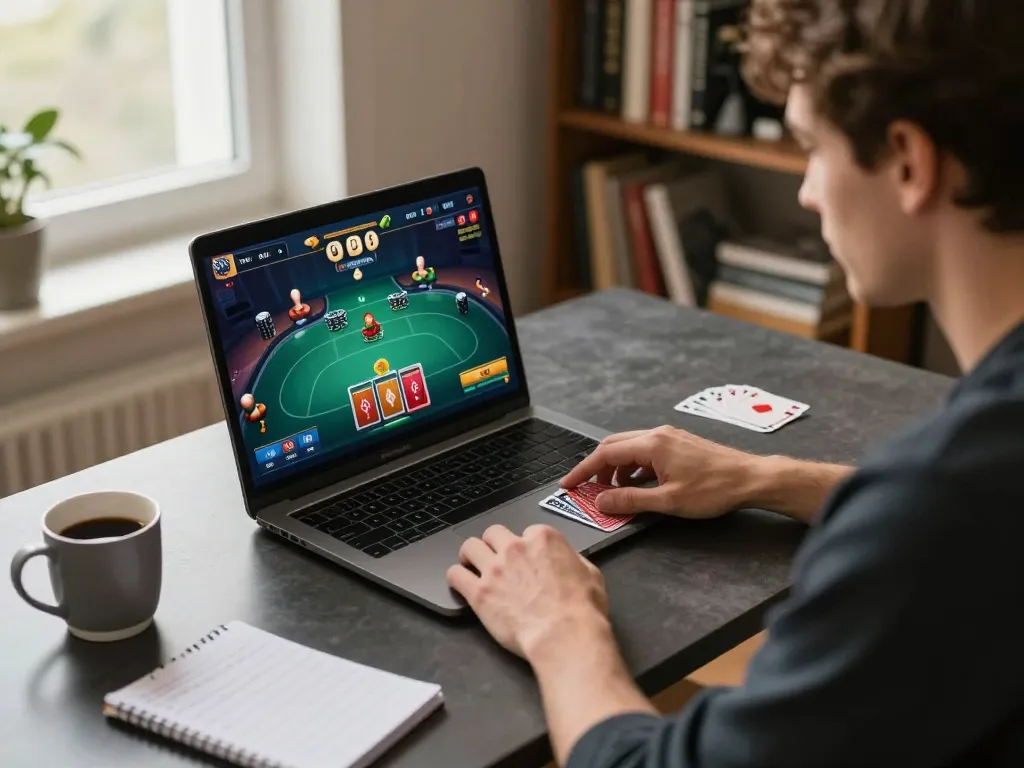 Orang yang terlibat dalam login alexis500 untuk permainan poker online di tengah suasana bermain di rumah yang strategis