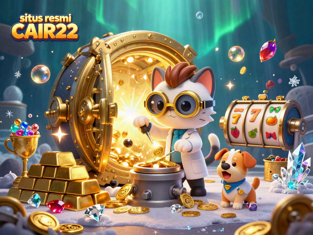 Engage in thrilling gameplay with situs resmi CAIR22, featuring vibrant scenes of golden wealth and gaming excitement.