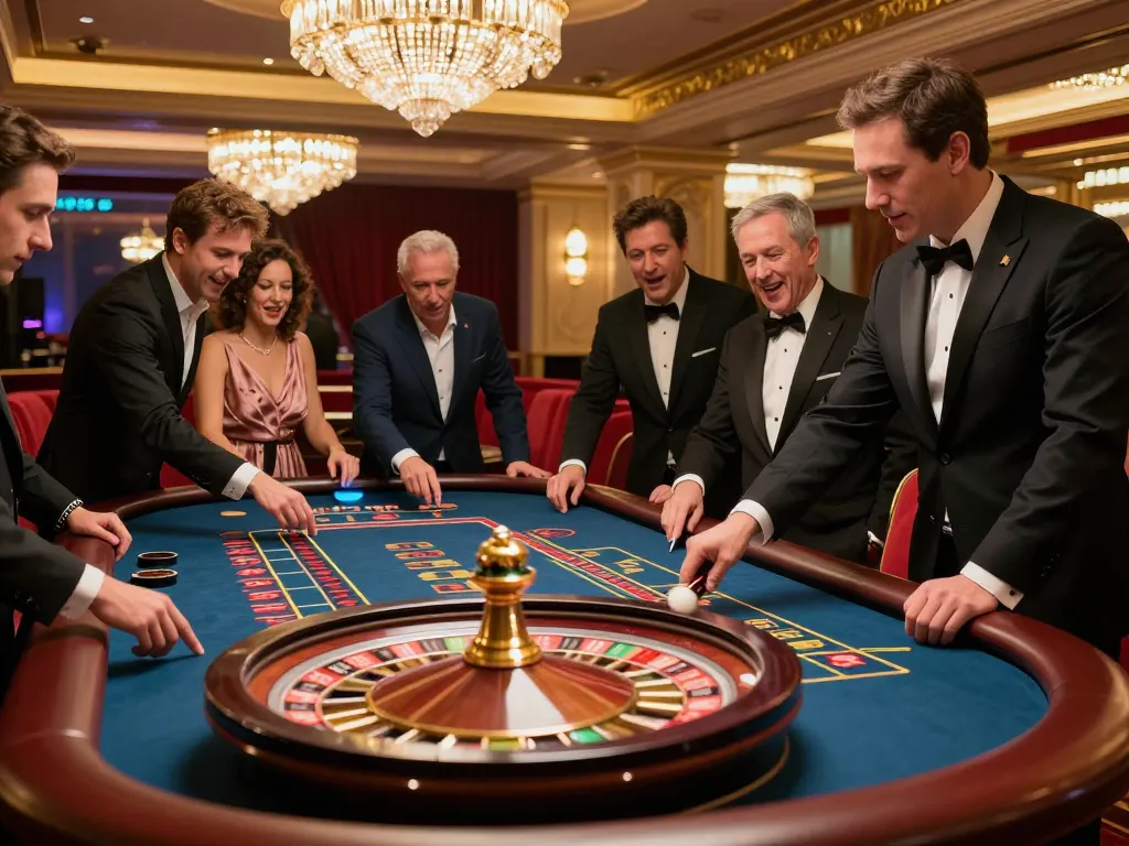 Engaging gameplay at a roulette table reflecting the joylink free kredit offer in a vibrant casino