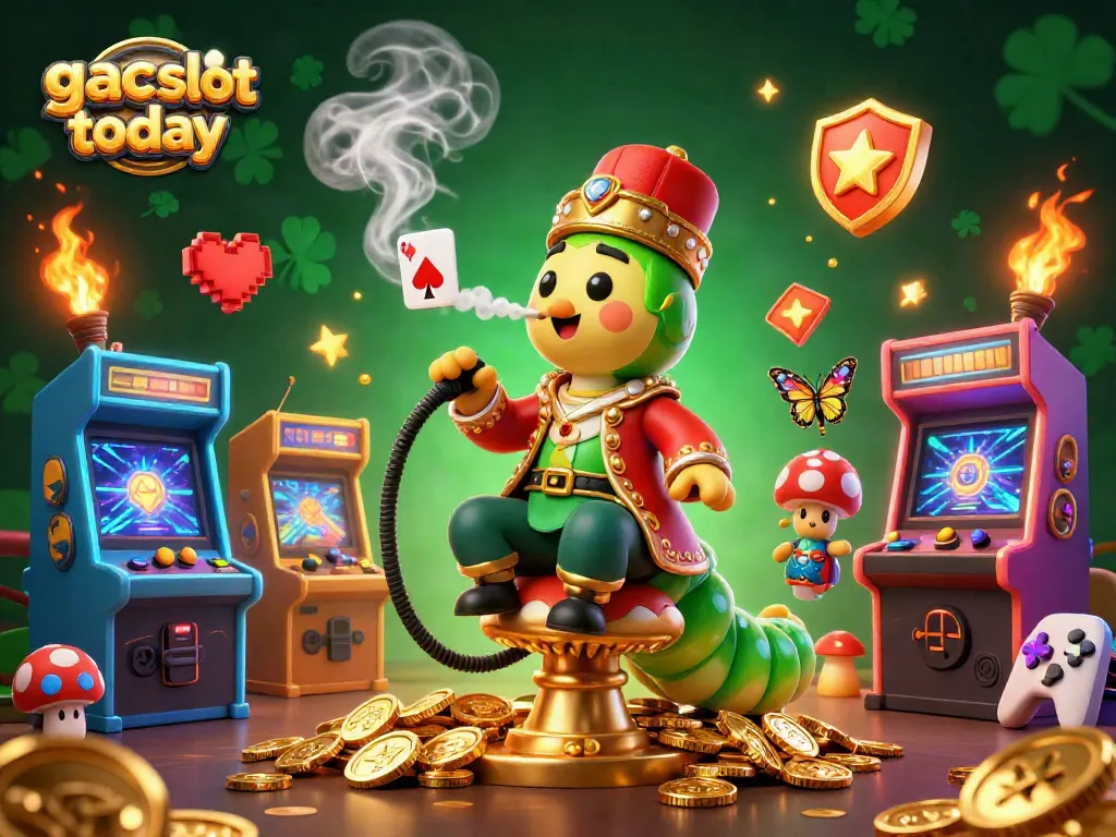 Experience the thrill of gacor slot today with a vibrant 3D casino illustration featuring classic game elements.