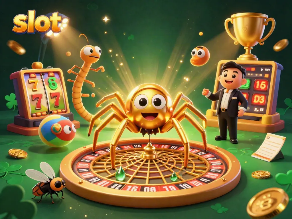 Experience thrilling slot gameplay with animated characters and rich casino elements in a lively 3D scene