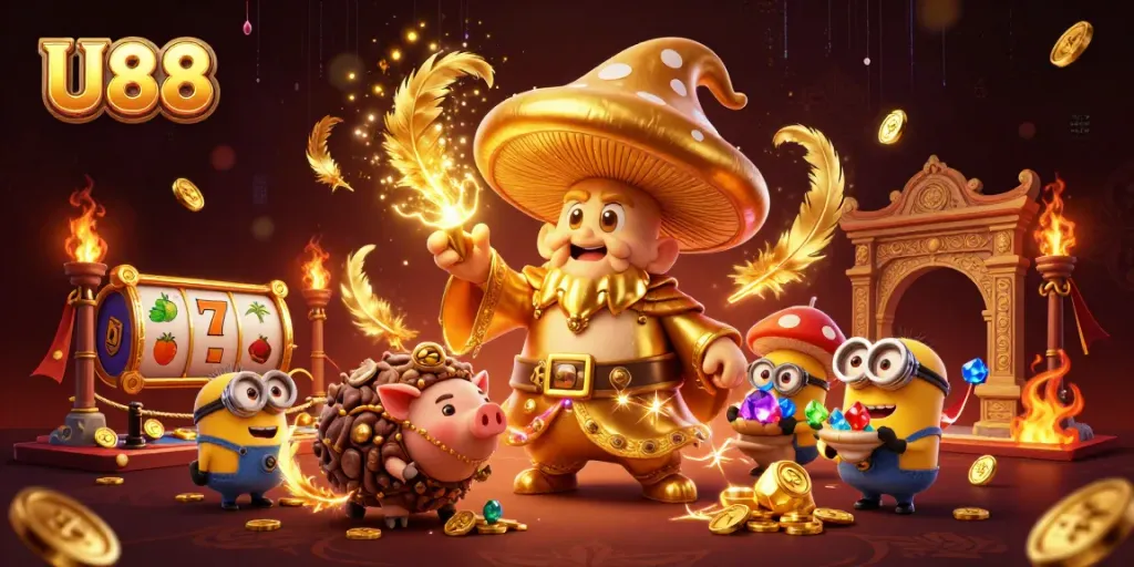 Experience the thrill of U88 with magical transformations and vibrant casino action.