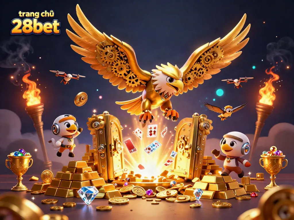 Engage with the vibrant action of trang chủ 28bet as a cybernetic eagle dives through holographic cards.