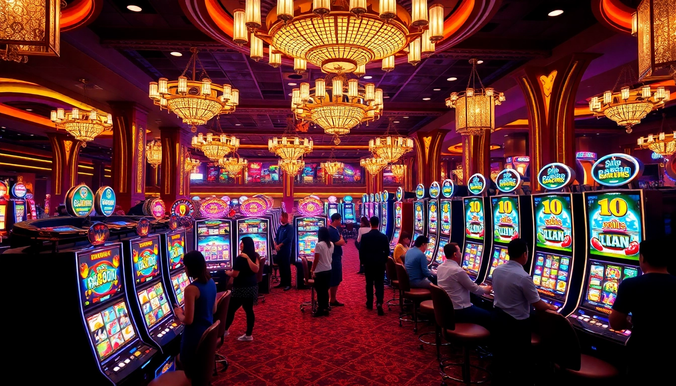 Experience the thrill of slot deposit pulsa telkomsel while playing dynamic slot machines with vibrant graphics.