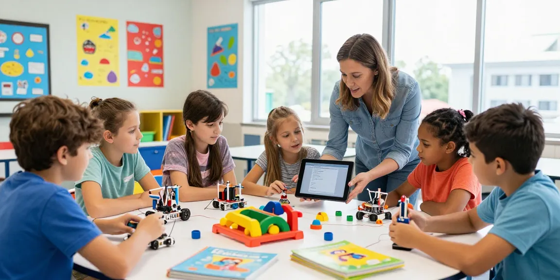 Students engaged in a robotics project that showcases their creativity while exploring the link slot concept in a vibrant classroom.