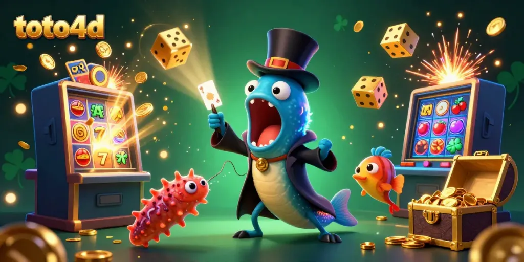 Menangkan jackpot dengan Toto4D dari belut gulper yang melakukan trik sulap dengan banyak koin terbang.