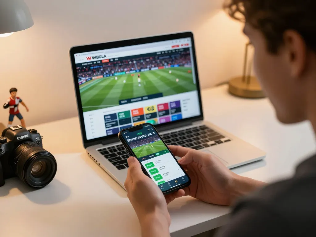 WWBOLA sports betting app engagement with live odds on smartphone during exciting gameplay.