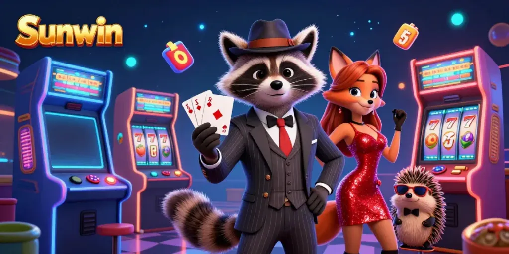 Join the excitement at Sunwin with charming characters and dynamic casino elements in a vivid gaming atmosphere.