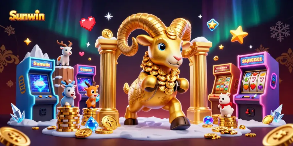 Play exciting games at Sunwin featuring slots and vibrant arcade elements.