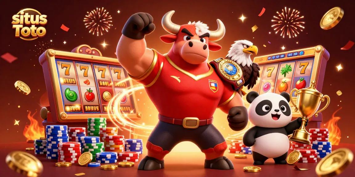 Experience the thrill of situs Toto gaming with our vibrant 3D illustration featuring dynamic elements and excitement.