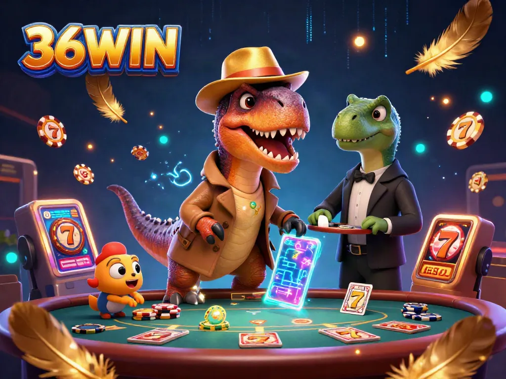 Experience thrilling blackjack action at 36WIN with quirky characters and dynamic gaming elements.