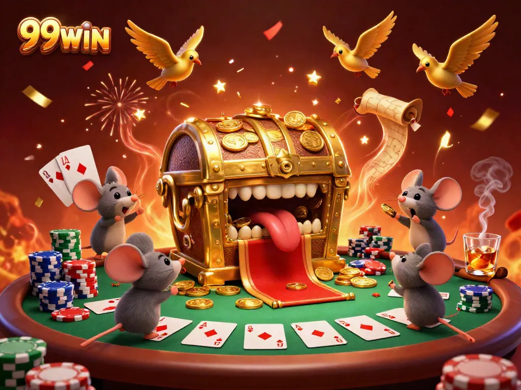 Engage with thrilling adventures at 99WIN, showcasing a vibrant casino atmosphere.