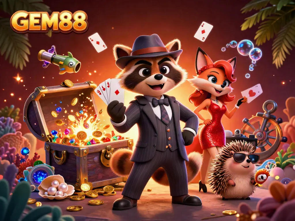 Engage with GEM88's thrilling casino universe featuring elite characters and dynamic gaming elements.