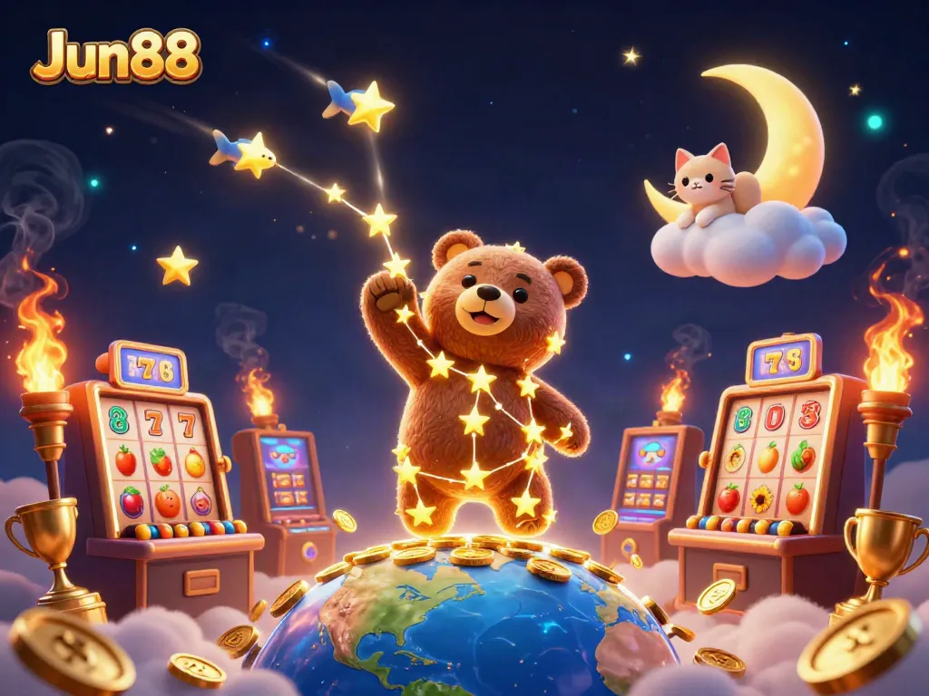 Engage with Jun88's vibrant 3D gambling world of slots, jackpots, and rewards.