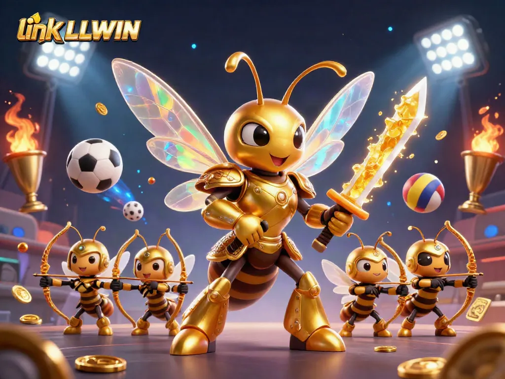 Engage in thrilling action with link LLWIN as a giant golden hornet and bee archers dominate the online casino realm.