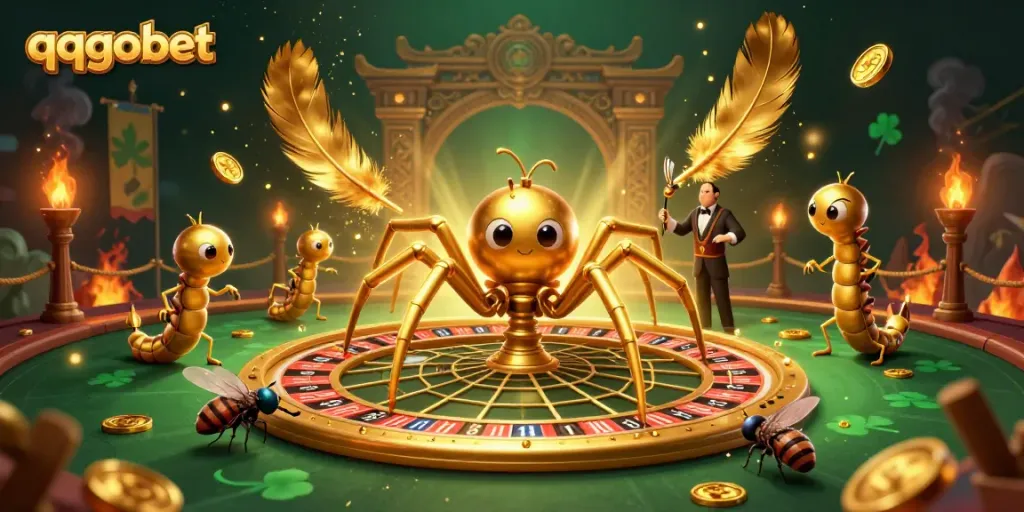 Place your bets and win with qqgobet in this immersive casino roulette scene.
