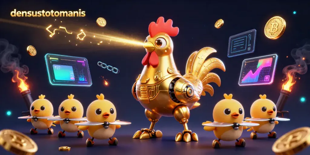 Experience the thrilling action at densustotomanis with futuristic gaming elements and vibrant digital graphics.